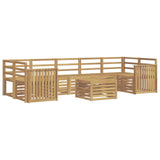 Outdoor Sofa Set 8 pcs White Solid Acacia Wood 3391549