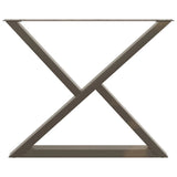 Dining Table Legs 2 pcs Natural Steel 90x cm Steel 4012735