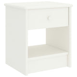 Bedside Cabinet White 35x30x40 cm Solid Pinewood 322222