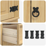 Cabinet SKI Honey Brown 40 x 46 x 81.5 cm Solid Pine Wood 42007561