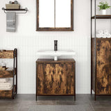 Bathroom Basin Cabinet Smoked Oak 60x34.5x60 cm 861894