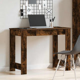 Desk Smoked Oak 100x45x75 cm Engineered Wood 860431