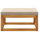 Sectional Footrest with Cushions 100% polyester Solid Acacia 42028305
