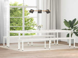 Bench White 200 x 35 x 45 cm Solid Pine Wood 892778