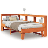 Bookcase Bed without Mattress Wax Brown 90x200cm Solid Wood Pine 3324549