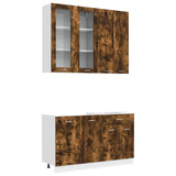 Kitchen Unit LYON 4 pcs Smoked Oak Engineered Wood 3438367