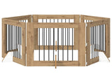 Dog Gate with Stands 6 pcs Artisan Oak 80 x 80 cm 892090