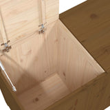 Laundry Box Honey Brown 88.5x44x66 cm Solid Wood Pine 823572