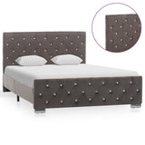 Bed Frame without Mattress Grey Fabric 120x200cm 286831
