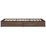 Bed Frame without Mattress Brown Oak 75x190 cm Small Single 845125