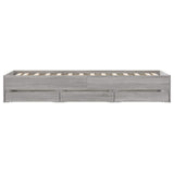 Bed Frame with Storage with Drawer Concrete Grey 80 x 200 cm 3429610
