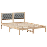 Bed Frame Light Grey 150 x 200 cm Solid Pine Wood 878179