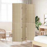 Room Divider Folding Manual Beige 147 x 180 cm Poly Rattan 42003671