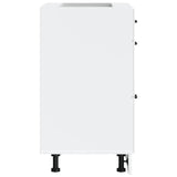 Kitchen Base Cabinet "Lucca" High Gloss White Engineered Wood 854271