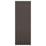 Roof Panels 12 pcs Galvanised Steel Brown 100x36 cm 319144