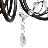 Art Nouveau Style Black Chandelier Crystal Beads 3xE14 Bulbs 241385