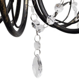 Art Nouveau Style Black Chandelier Crystal Beads 3xE14 Bulbs 241385