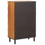 Highboard Acacia Brown Finish 60 x 33 x 100 cm Solid Mango Wood 4017930