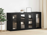 Wall Mounted Cabinets 2 pcs Black oak 69.5 x 34 x 90 cm 3394583