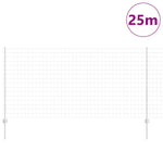 Fence with Posts Silver 1.2 x 25 m Steel 3336226