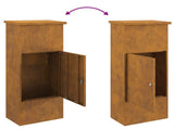 Parcel Drop Box Rusty 44.5 x 29 x 110.5 cm Weathering Steel 874932