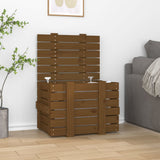 Storage Box Honey Brown 58x40.5x42 cm Solid Wood Pine 824996