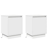 Bedside Cabinet 2 pcs White 39 x 34.5 x 50 cm Engineered wood 869595