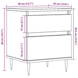 ZNTS Bedside Cabinets 2 pcs Old Wood 40x35x50 cm Engineered Wood 857397