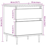 ZNTS Bedside Cabinet Old Wood 40x35x50 cm Engineered Wood 857396