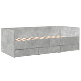 Daybed Concrete Grey Engineered wood 100 x 200 cm 3280814