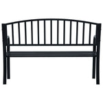 Garden Bench 125 cm Black Steel 47941