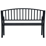 Garden Bench 125 cm Black Steel 47941