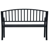 Garden Bench Black 120 cm Steel 319580