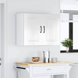 Kitchen Wall Cabinet Kalmar High Gloss White Engineered Wood 853589