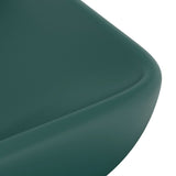 Luxury Basin Rectangular Matt Dark Green 71x38 cm Ceramic 146959