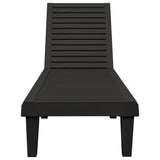 Sun Lounger Black Polypropylene Standard Adjustable Armrests 364146
