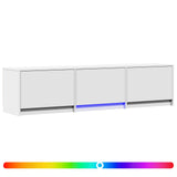 TV Cabinet with LED White 165 x 34 x 40 cm Engineered Wood 3418722