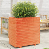 Garden Planter Wax Brown 70x40x72.5 cm Solid Wood Pine 3282591