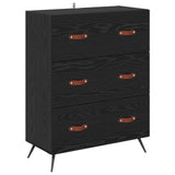 Highboard Black Oak 69.5 x 34 x 180 cm Engineered Wood 3416236