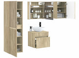 Bathroom Cabinet Set 5 pcs Sonoma Oak 43 x 11.5 x 60.5 cm 3407353