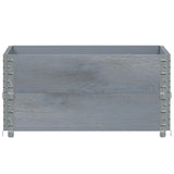 Garden Planter Grey 80x60 cm Solid Wood Pine 3295841