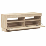 TV Cabinet with LED Lights Sonoma Oak 100x35x40 cm 804457
