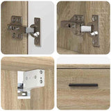 Bathroom Furniture Set with Drawer with Shelf 2 pcs Sonoma Oak 3393015