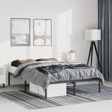 Metal Bed Frame without Mattress Black 135x190cm 350845