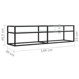 TV Cabinet White Marble 160x40x40.5 cm Tempered Glass 331720