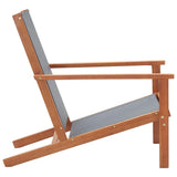 Garden Chair Grey Solid eucalyptus wood Medium Garden Chair 48695