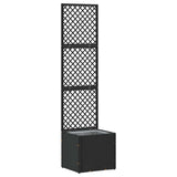 Garden Trellis Planter Black 35 x 30 x 135 cm Metal 366615