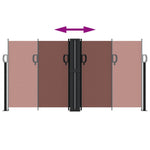 Retractable Side Awning Brown 120x1200 cm 4004794