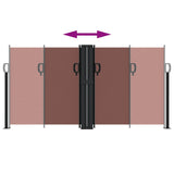 Retractable Side Awning Brown 120x1200 cm 4004794
