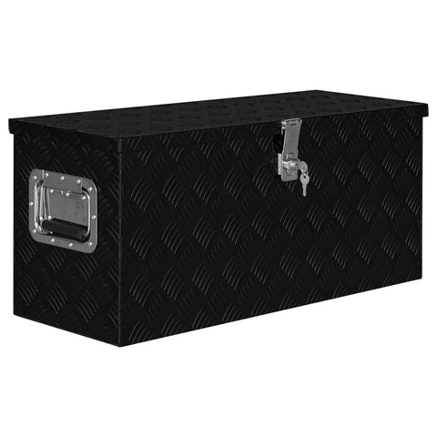 Aluminium Box 80x30x35 cm Black 146442